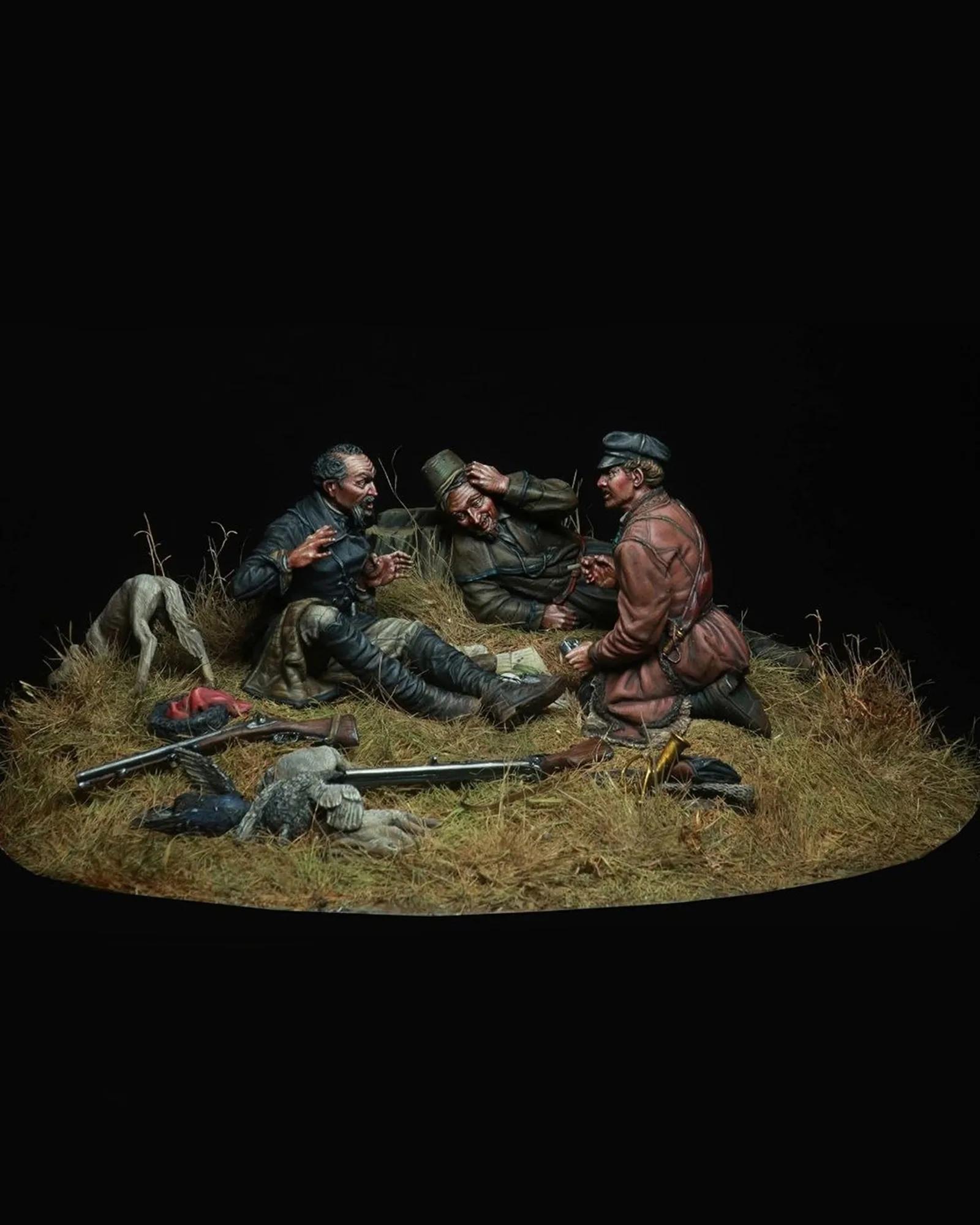 Hunters at halt